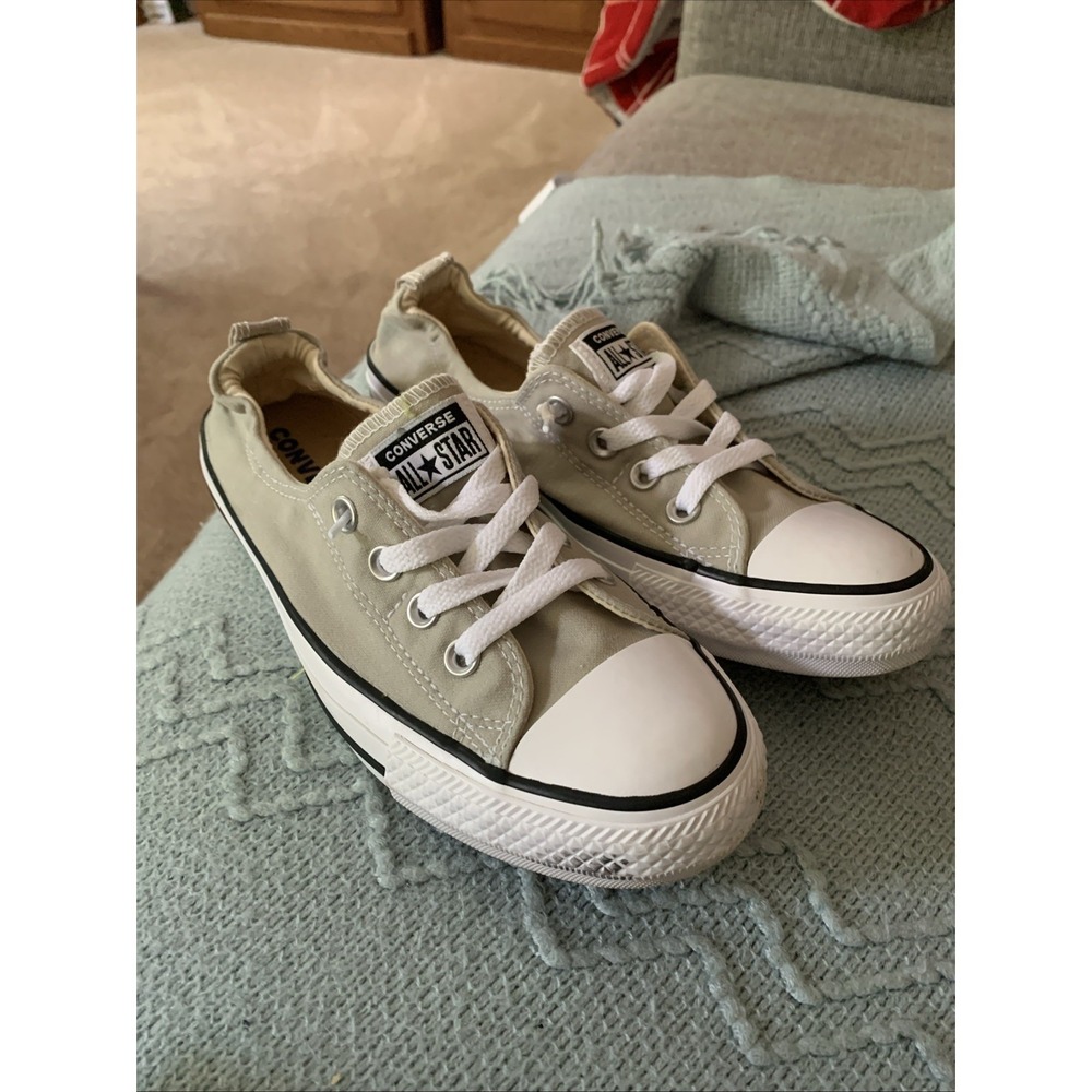 Converse All Star Shoreline Women's Size 8.5 Slip On Shoes Light Gray